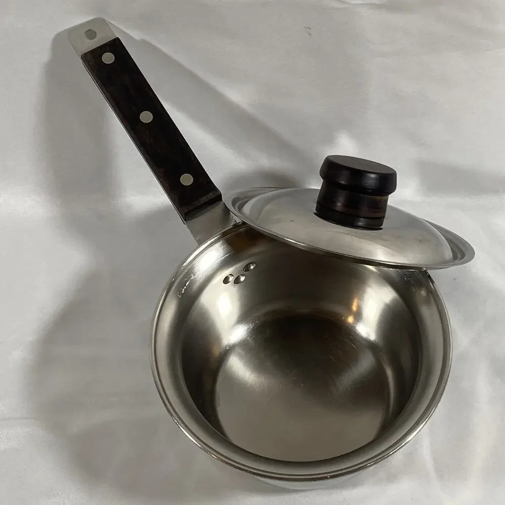 Farberware Triple Ply Stainless Aluminum Birch Wood 1 qt saucepan & Lid Bronx NY